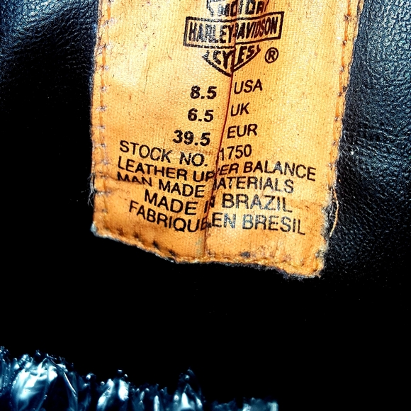 SOLD!! Harley-Davidson Signature Leather Boots - Picture 5 of 8